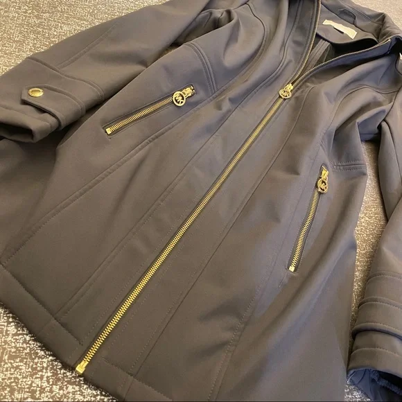 Michael Kors Long Logo Detail Coat - Picture 3 of 6